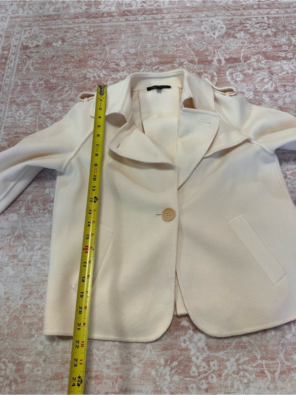 Pure Wool 🐑 Talbots Cropped Trench Jacket - Picture 10 of 12